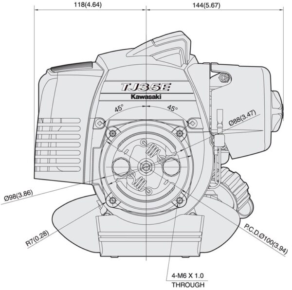 Motorul 2 timpi Kawasaki TJ35E