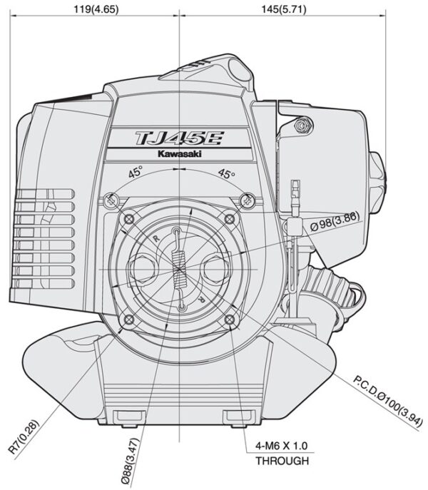 Motor Kawasaki TJ45E