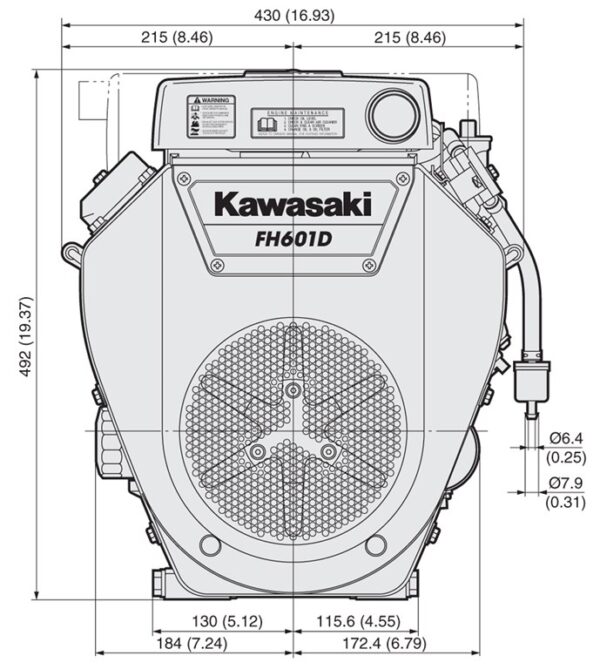 Kawasaki FH601D - Motor 4 timpi - imagine 3